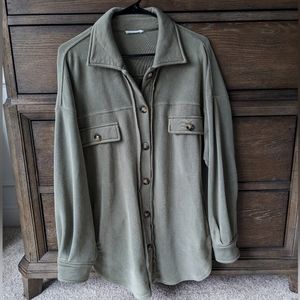 Olive green shacket